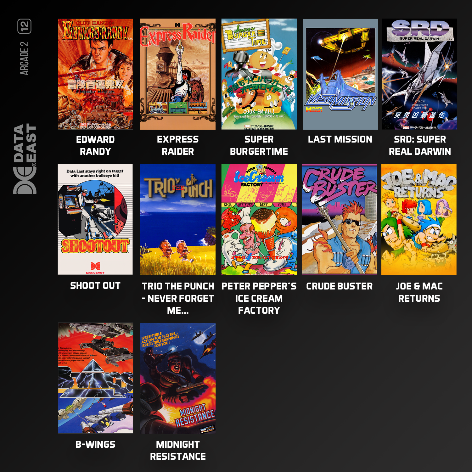 Evercade Cartridge #12 - Data East Arcade Collection 2