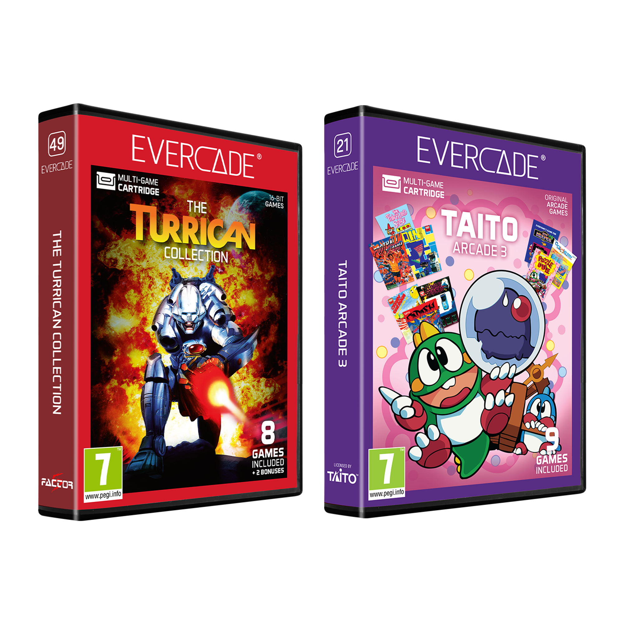 Evercade Double Pack: #49 Turrican Collection + #21 TAITO Arcade 3