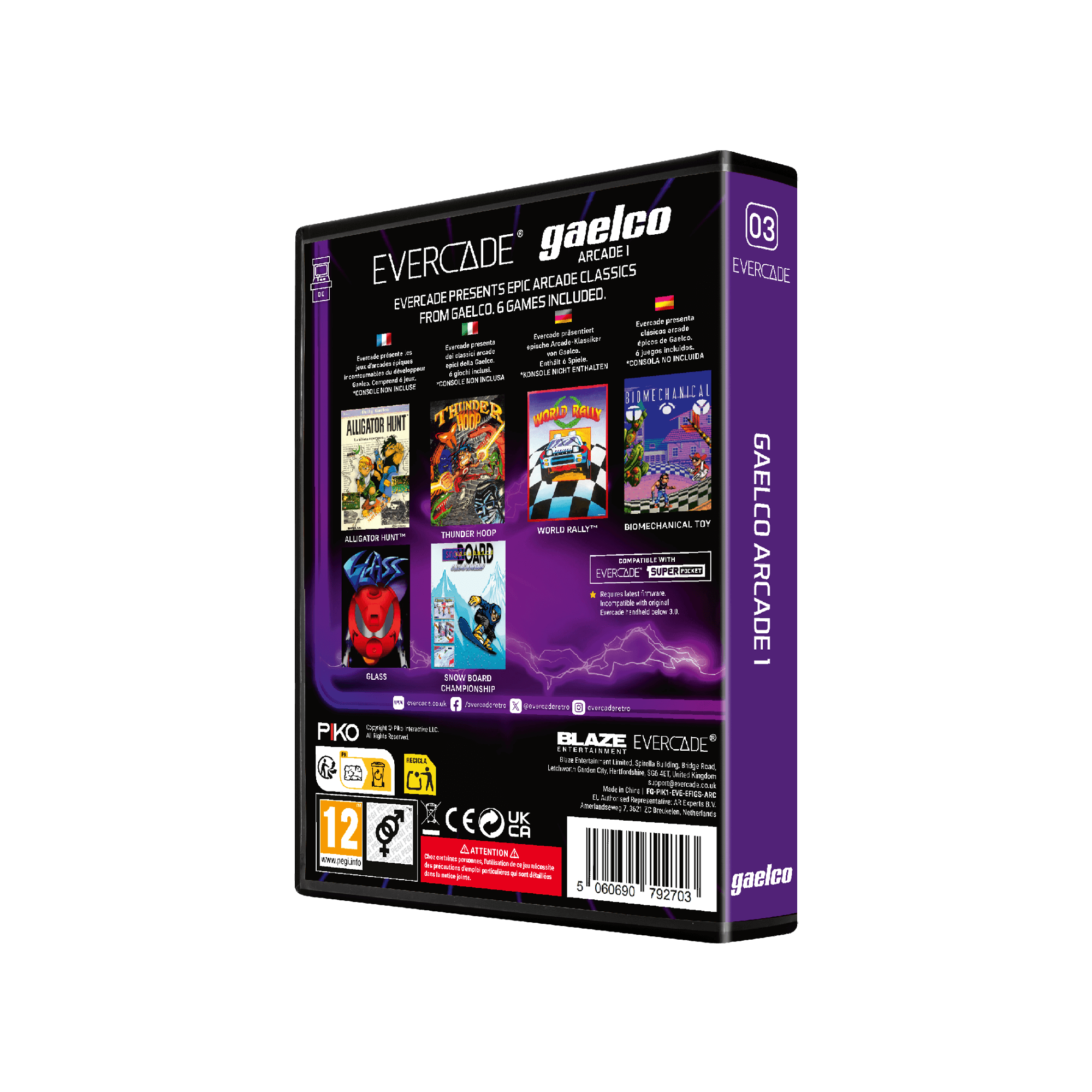 Evercade Cartridge #3 - Gaelco (Piko) Arcade Cartridge 1 (EFIGS)