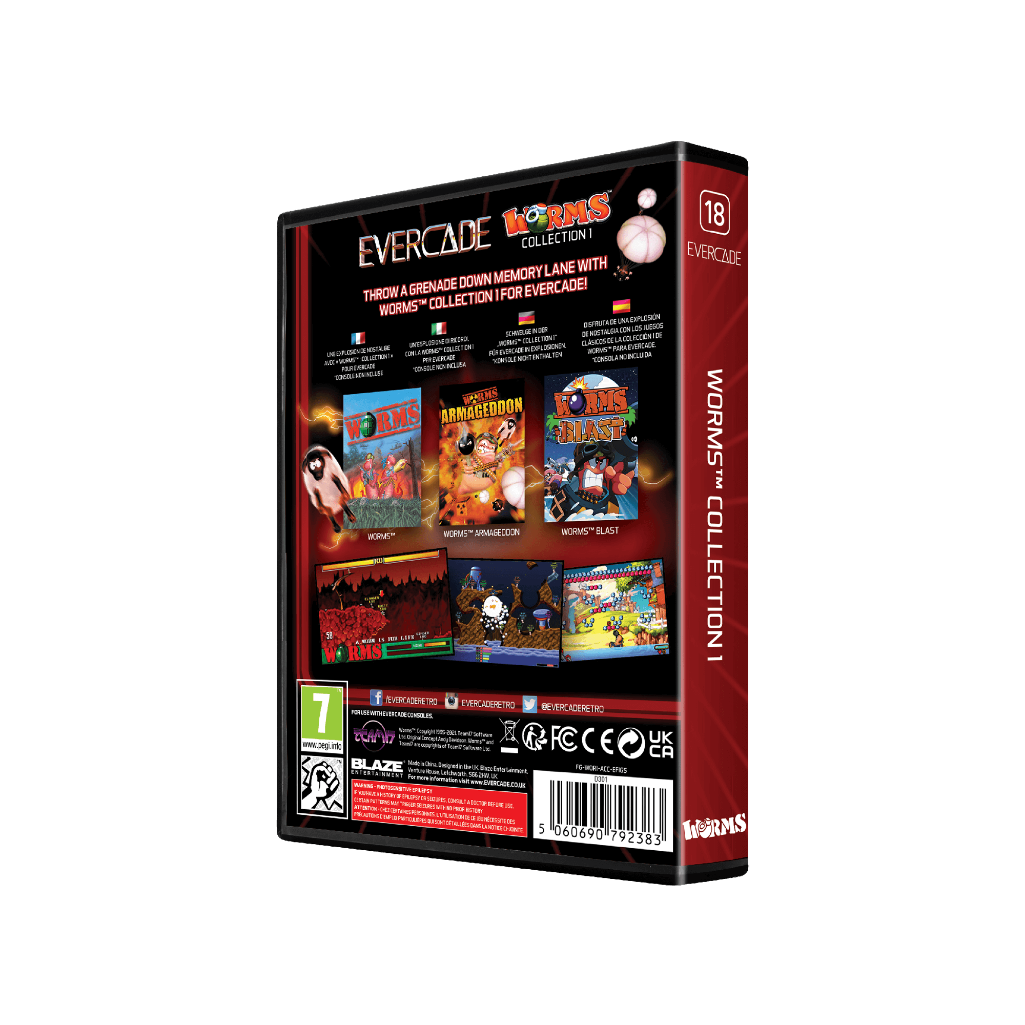 Evercade Cartridge #18 - Worms Collection 1