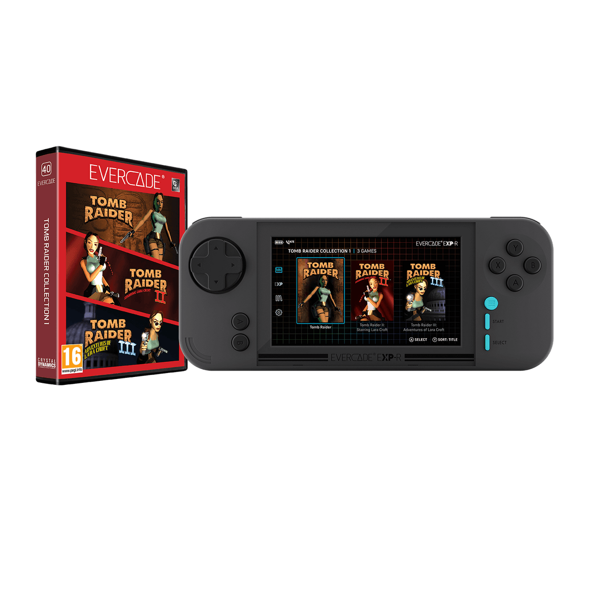 Blaze Evercade EXP-R Console – Tomb Raider Collection 1 Edition