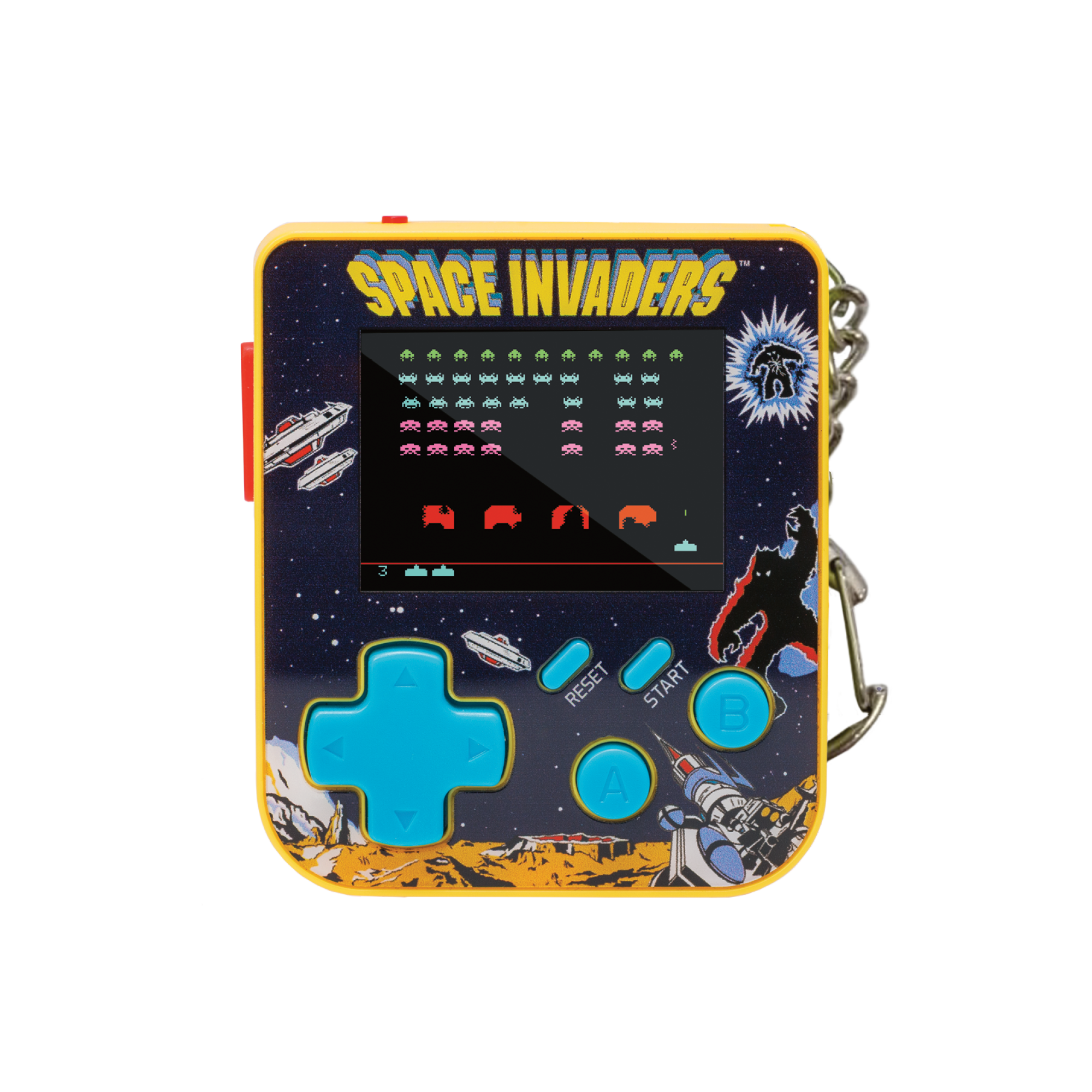 Super Micro Retro Playable Gaming Keychain - Space Invaders