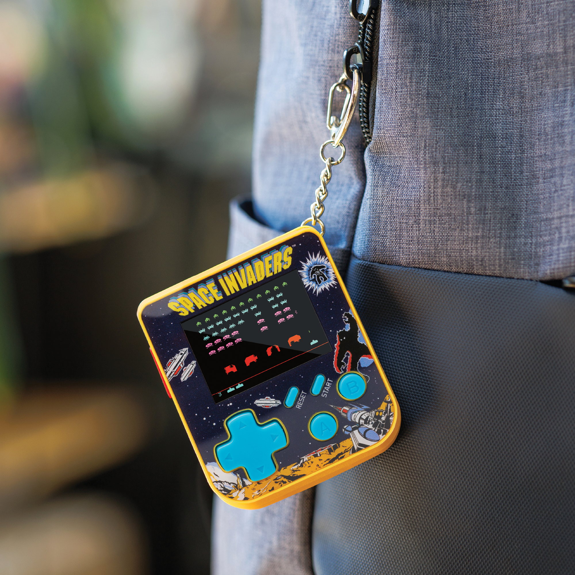 Super Micro Retro Playable Gaming Keychain - Space Invaders