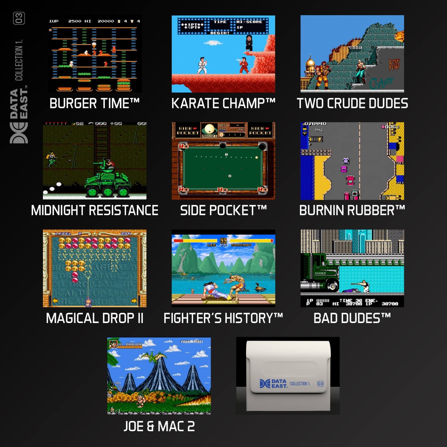 evercade data east collection 1 cartridge games screen shots