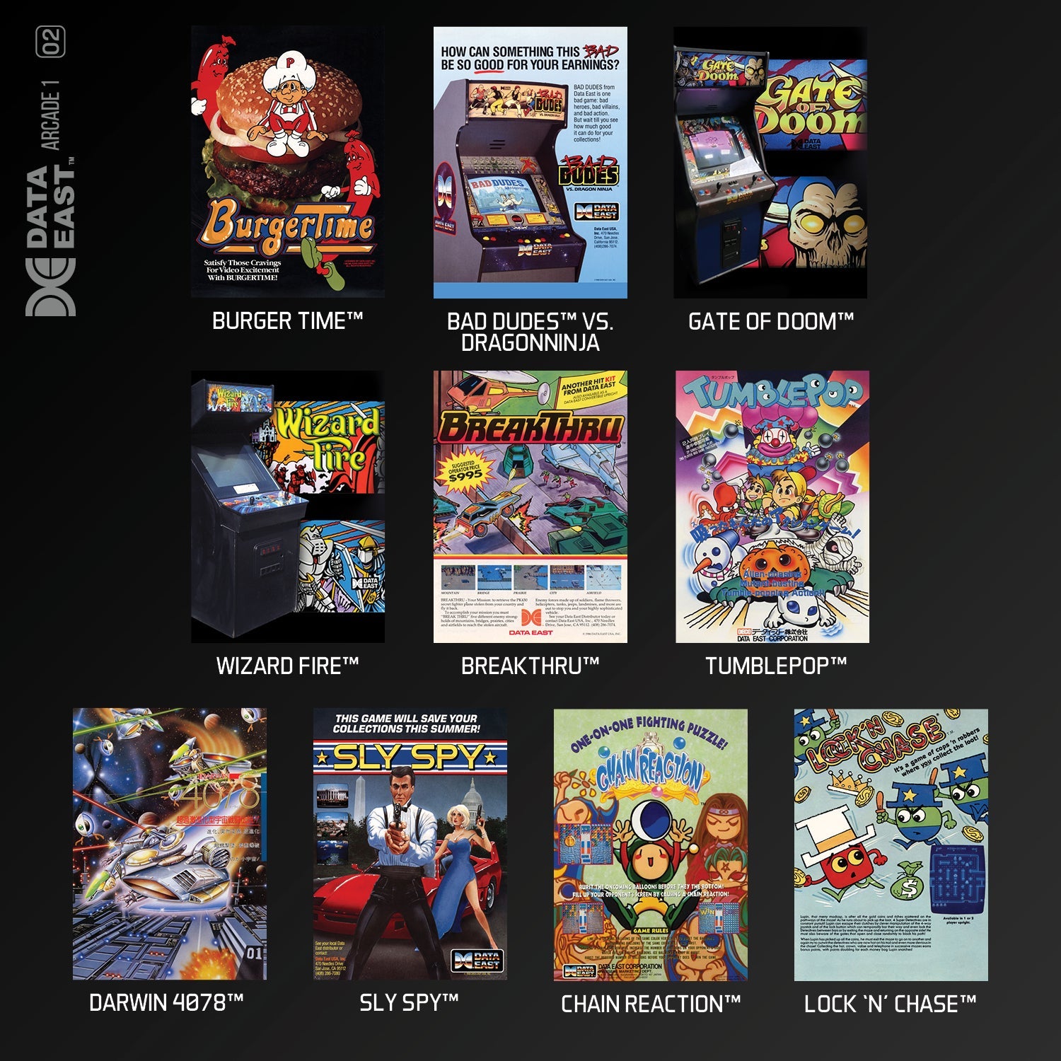 Evercade Cartridge #2 - Data East Arcade Cartridge 1 (EFIGS)