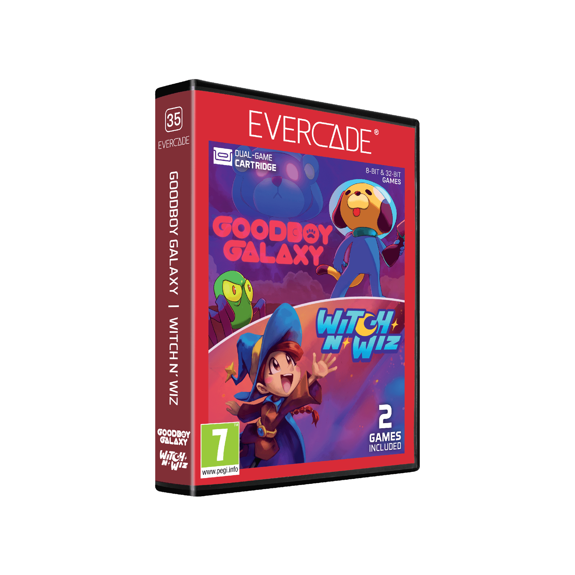 Evercade Cartridge #35 - Goodboy Galaxy/Witch 'n' Wiz Dual Cart