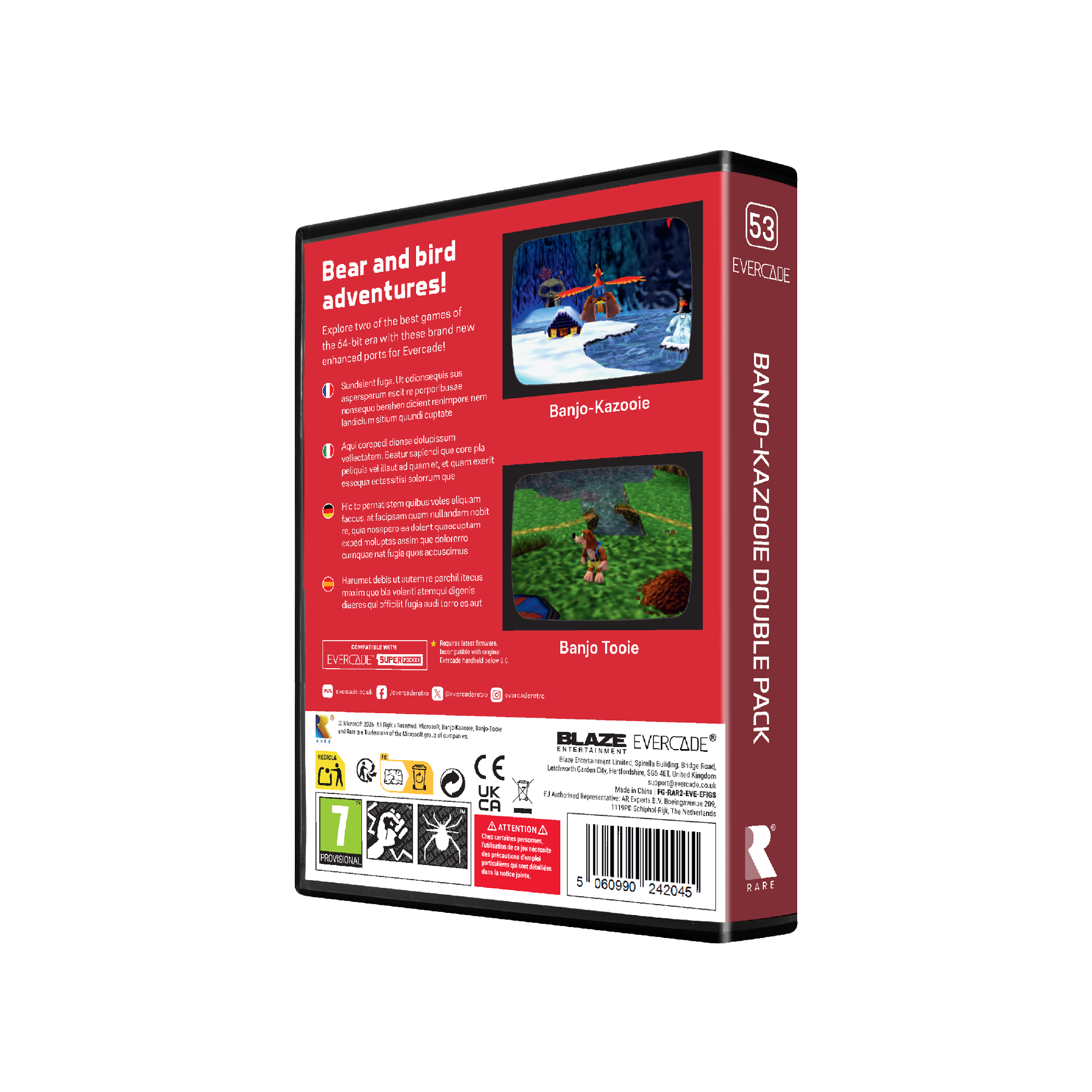 Evercade Bundle: #11 The DOOM Collection + #53 Banjo-Kazooie + Retro Pop Jigsaw