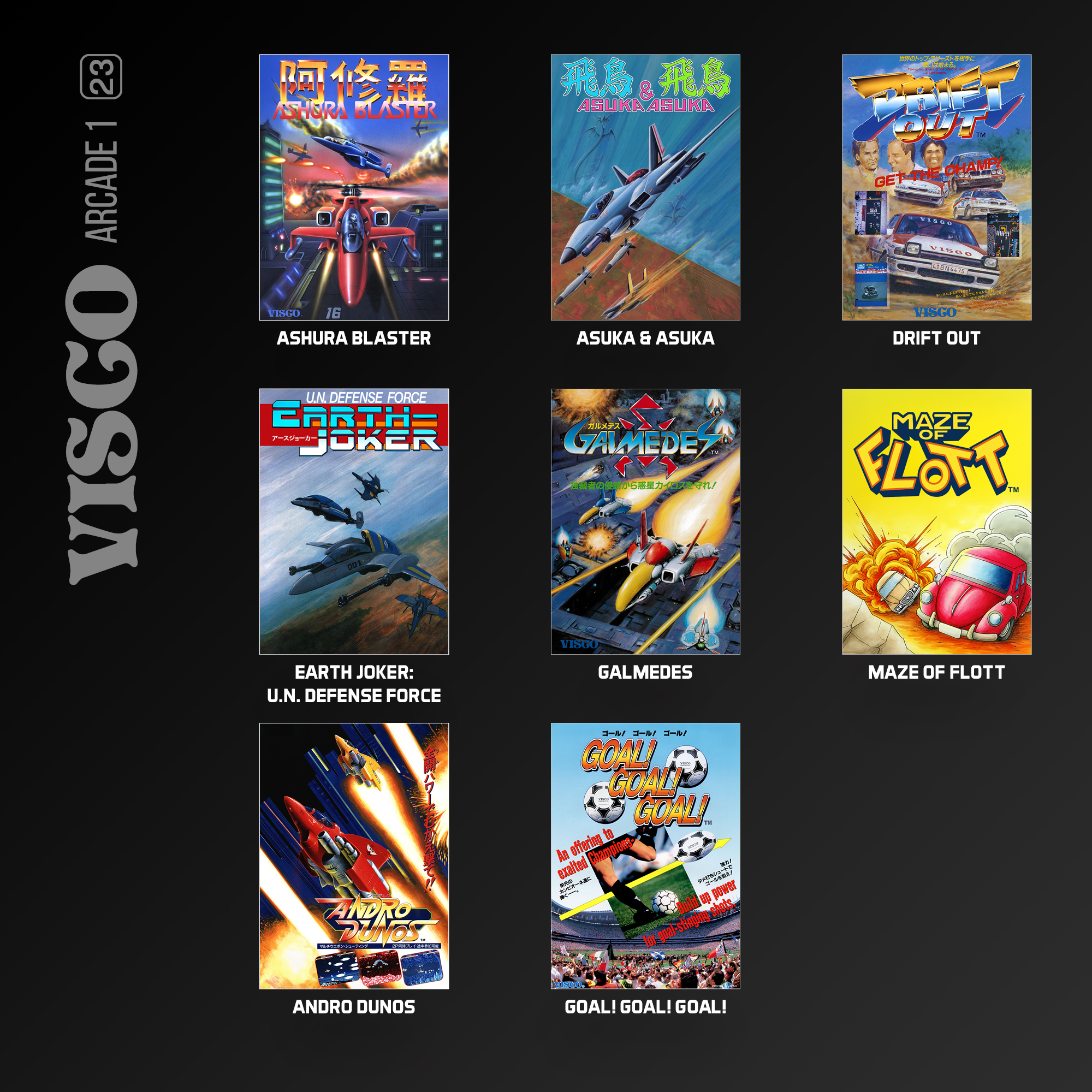 Evercade Bundle: #23 Visco Arcade 1 + #24 Visco Arcade 2 + Retro POP Mug