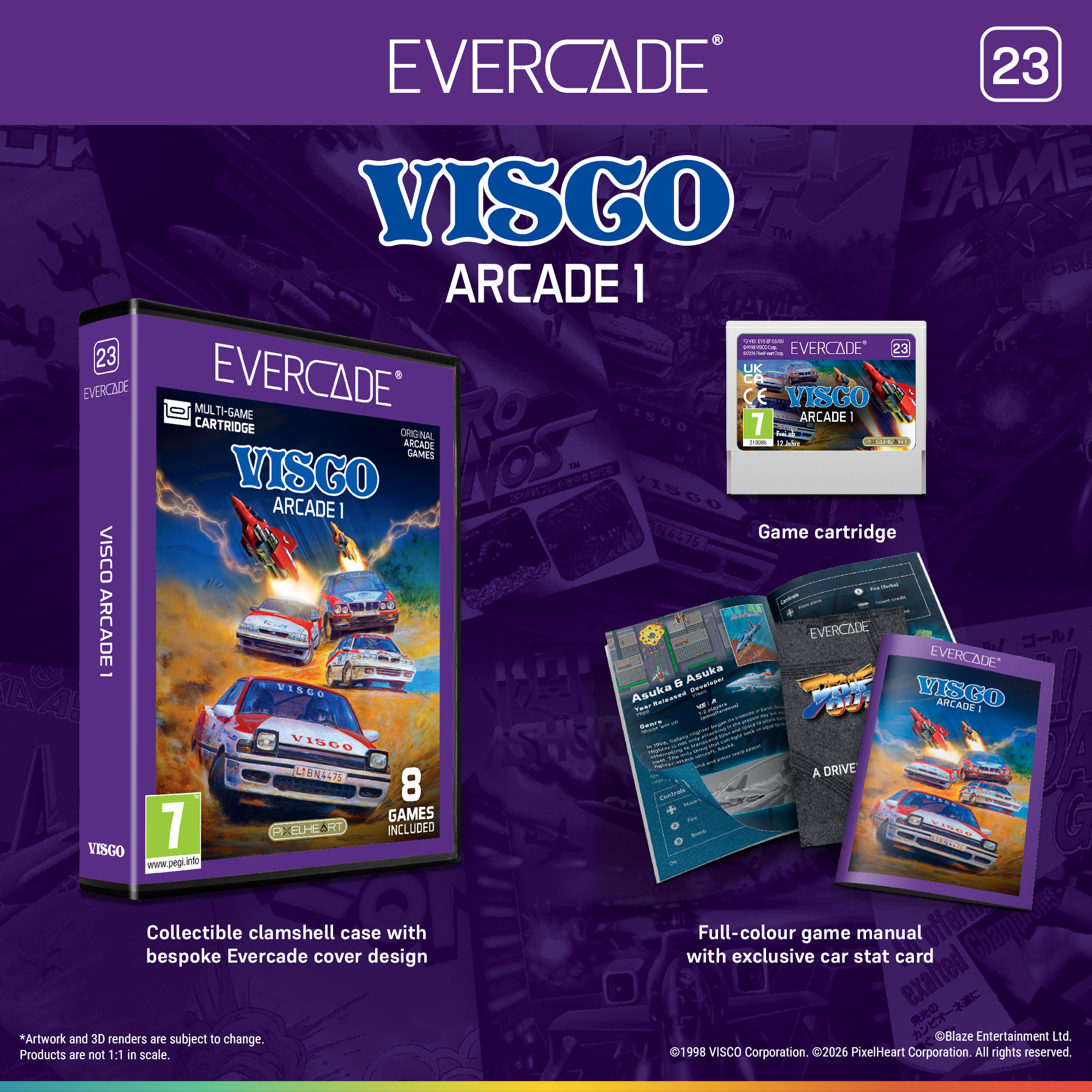 Evercade Bundle: #23 Visco Arcade 1 + #24 Visco Arcade 2 + Retro POP Mug