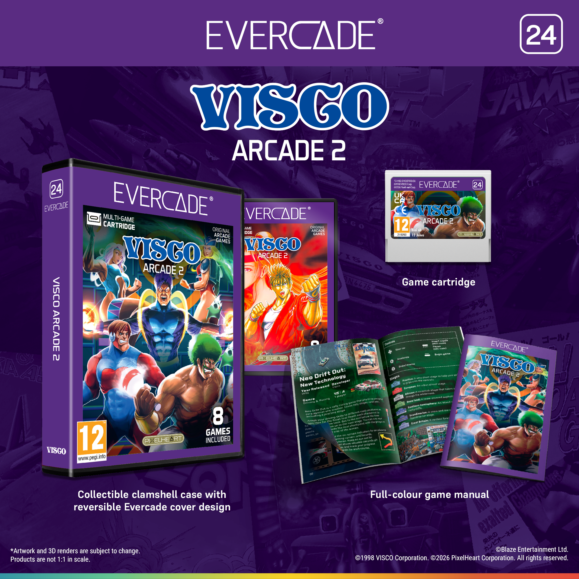Evercade Double Pack: #23 Visco Arcade 1  + #24 Visco Arcade 2