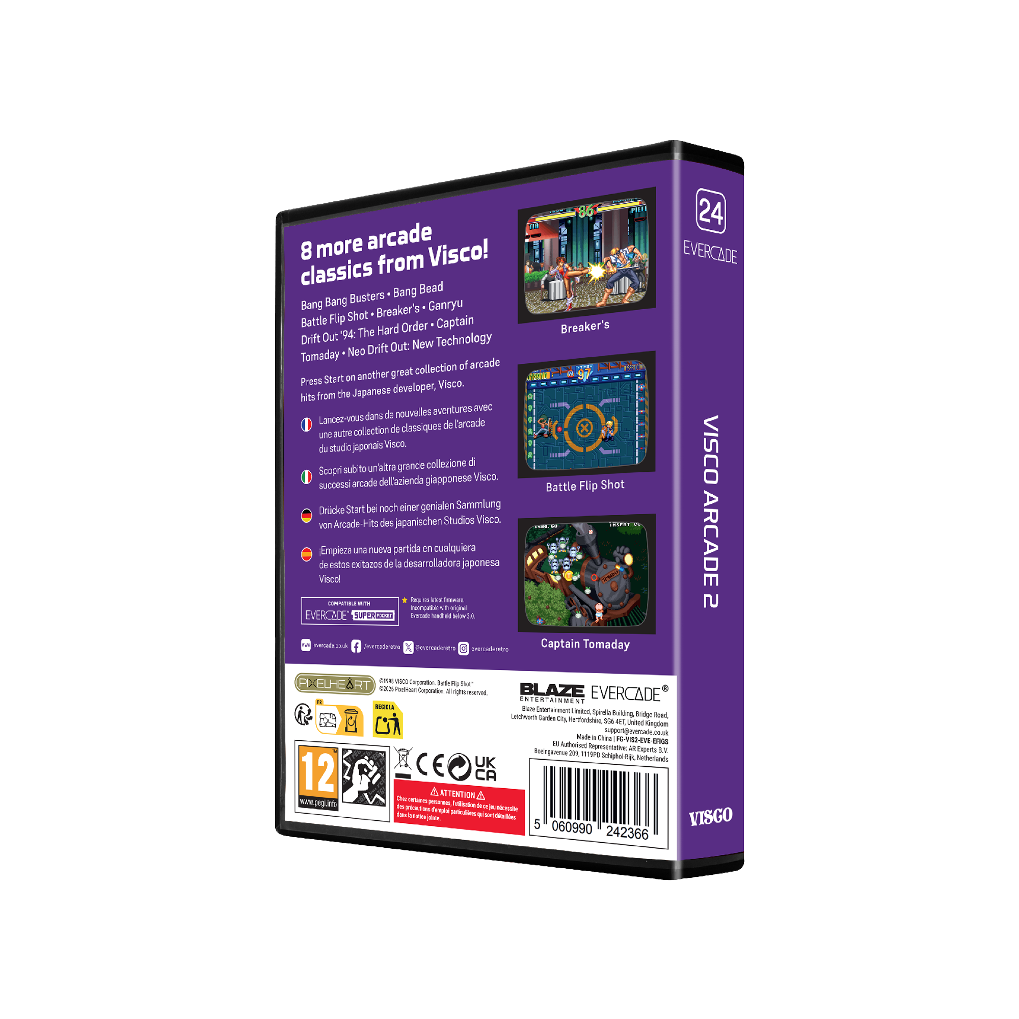 Evercade Double Pack: #23 Visco Arcade 1  + #24 Visco Arcade 2
