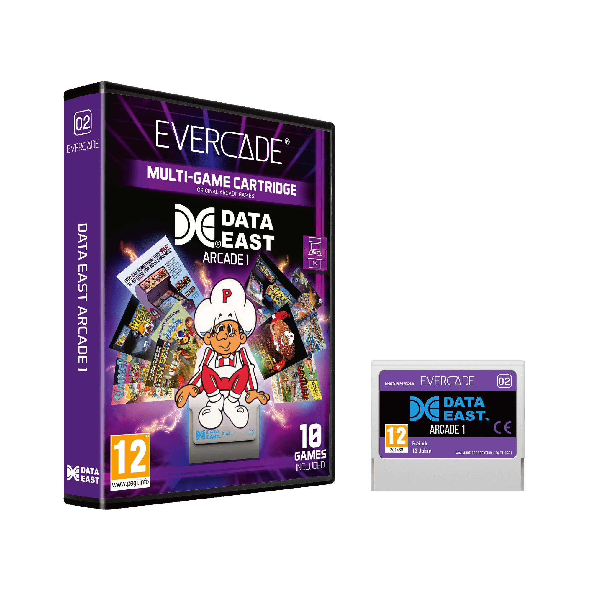 Evercade Cartridge #2 - Data East Arcade Cartridge 1 (EFIGS)