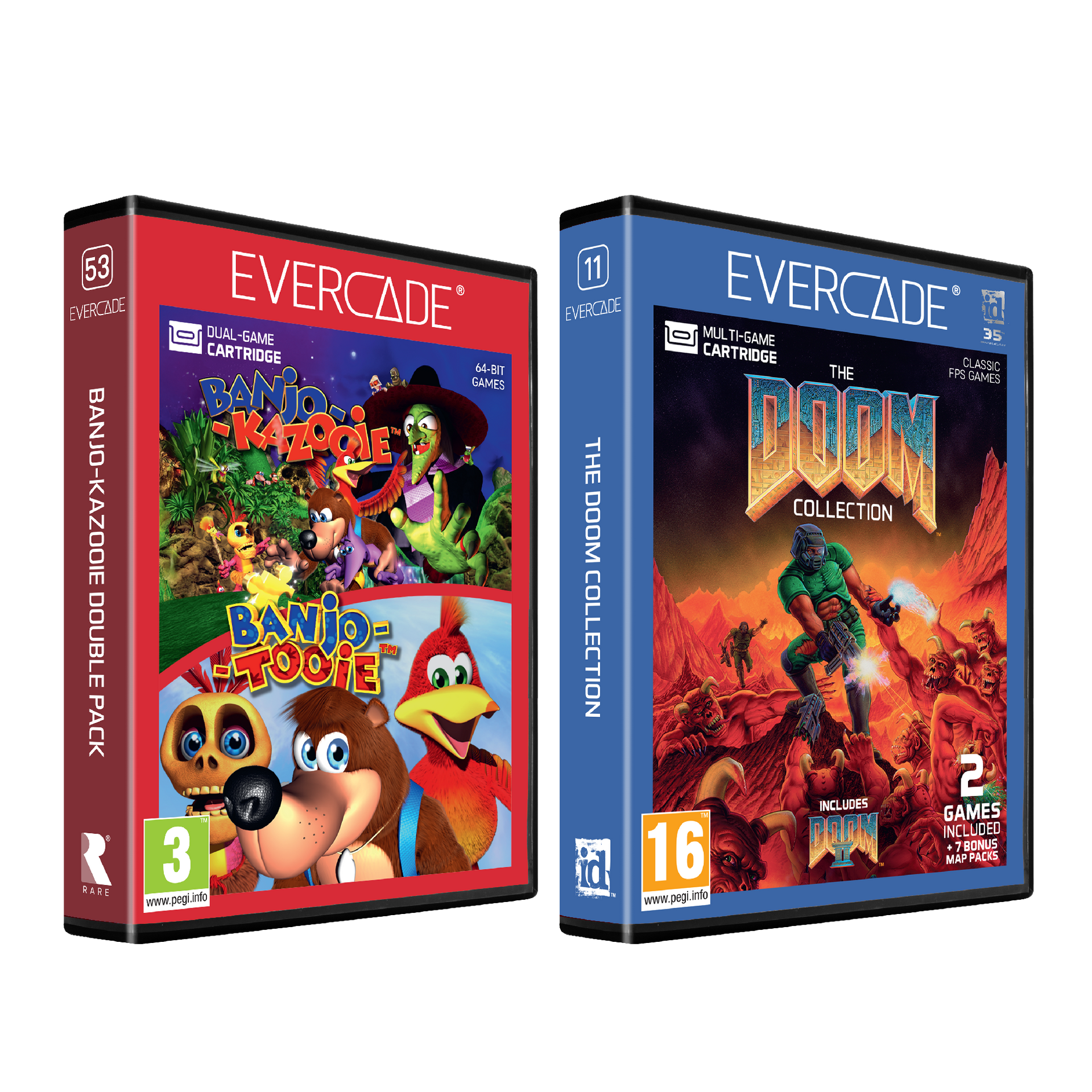Evercade Double Pack: #11 The DOOM Collection + #53 Banjo-Kazooie