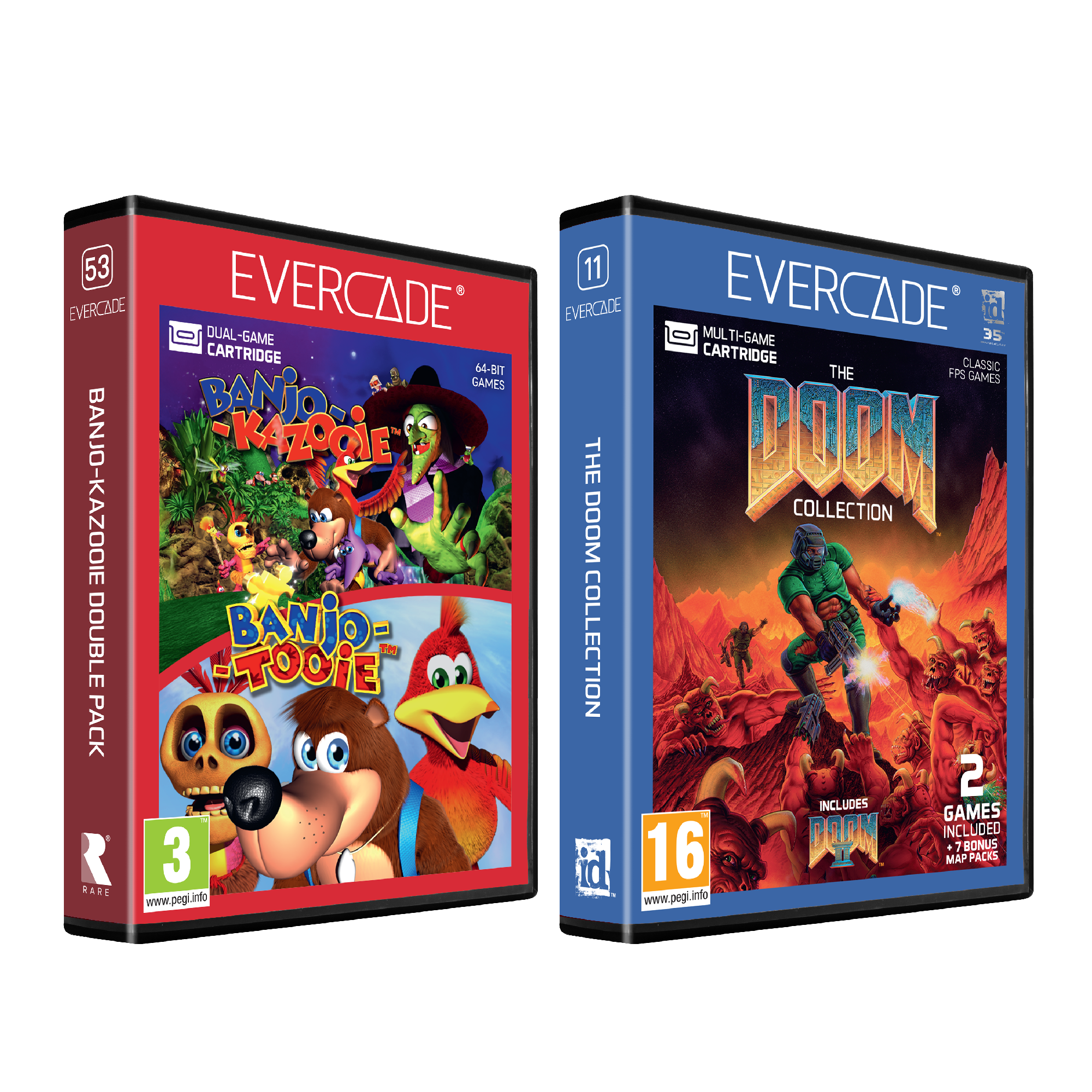 Evercade Double Pack: #11 The DOOM Collection + #53 Banjo-Kazooie