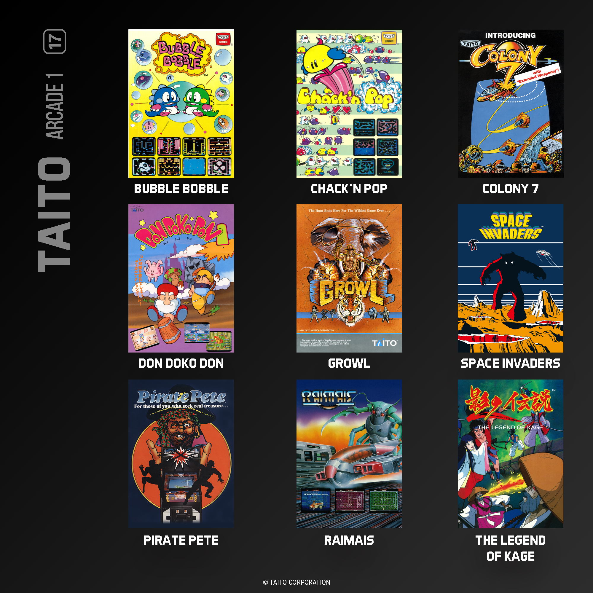 Evercade Cartridge #17 - Taito Arcade Collection 1