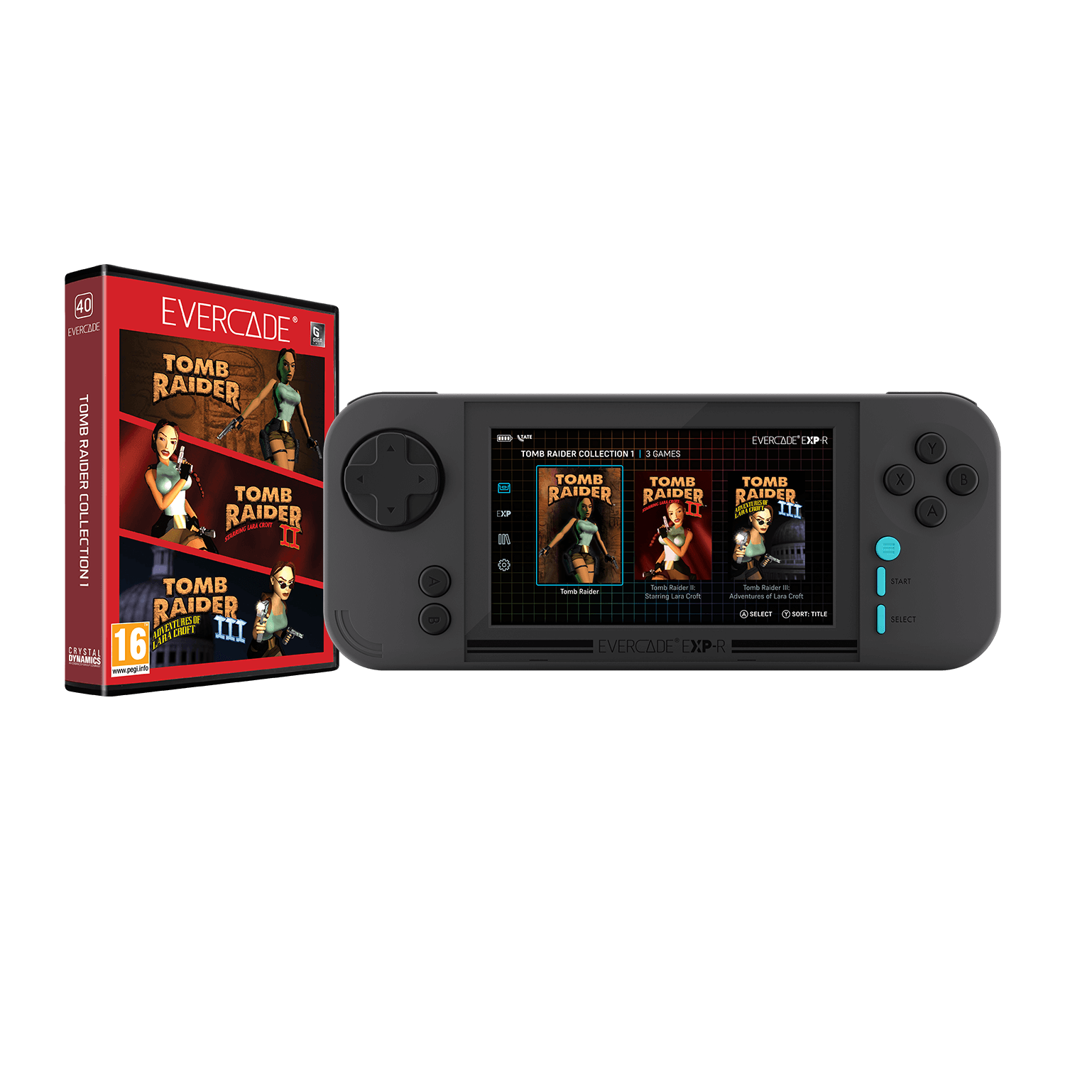 Blaze Evercade EXP-R Console – Tomb Raider Collection 1 Edition