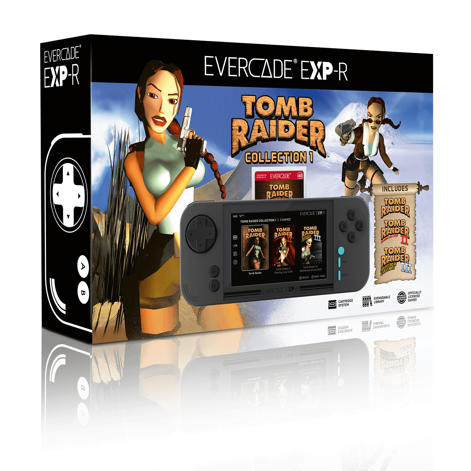 Blaze Evercade EXP-R Console – Tomb Raider Collection 1 Edition