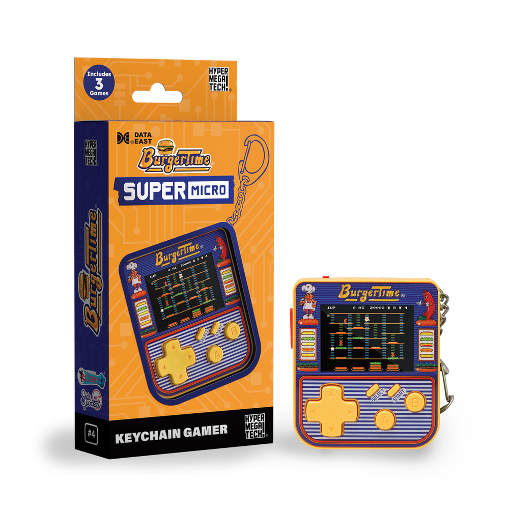 Playable Keychain Super Micro Data East Retro Playable Gaming Keychain – BurgerTime, Kar