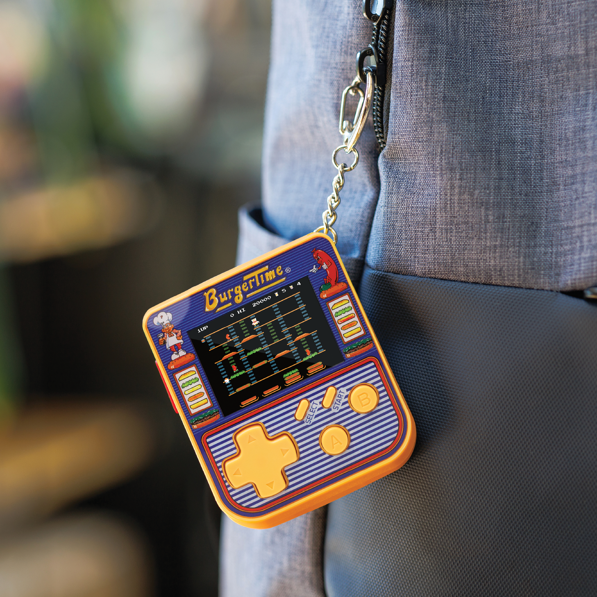 Super Micro Data East Retro Playable Gaming Keychain – BurgerTime, Karate Champ & Side Pocket